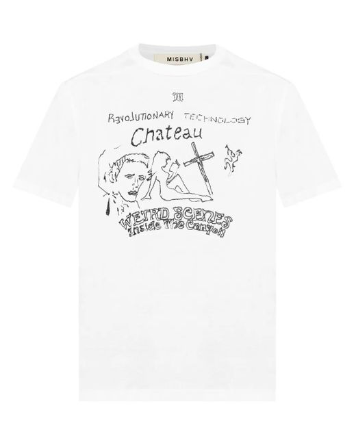 メンズ M I S B H V プリント Tシャツ White