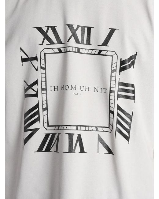 Ih Nom Uh Nit White Graphic-Print Cotton T-Shirt for men