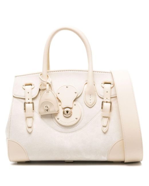 Ralph Lauren Collection Natural Ricky Suede Tote Bag