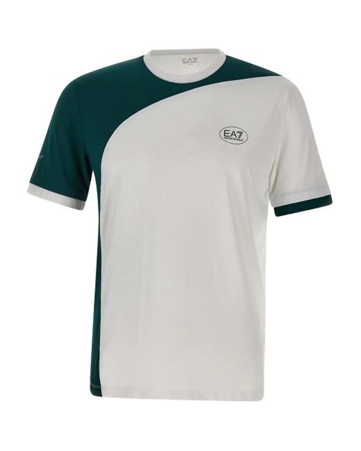 EA7 T-Shirt Met Colourblocking in het White voor heren