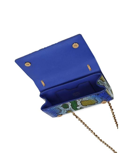 Dolce & Gabbana Blue Dg Girls Handytasche Mit Python-Effekt