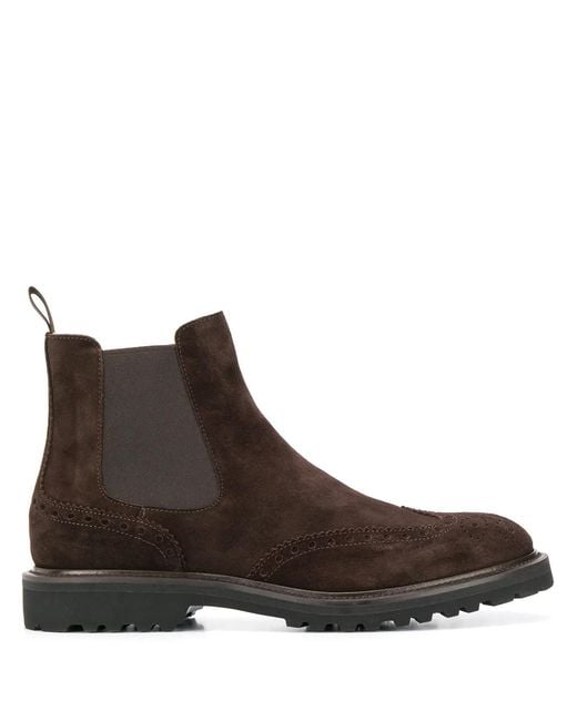 Scarosso Brown Keith Chelsea Boots for men