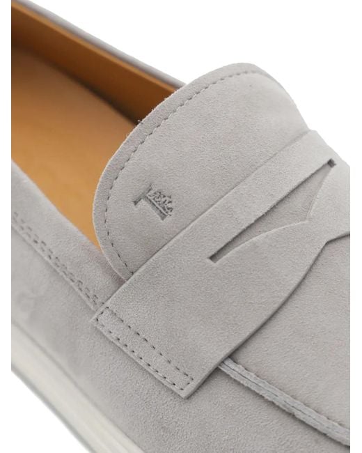 Tod's Gray Loafer aus Wildleder