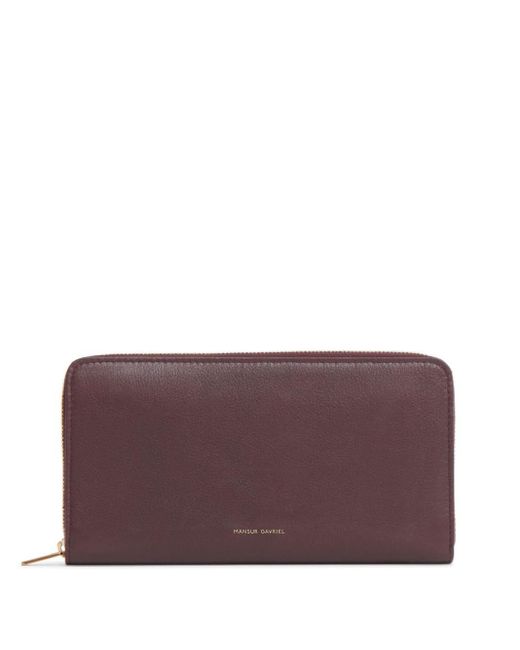 Mansur Gavriel Purple Zip-around Leather Wallet
