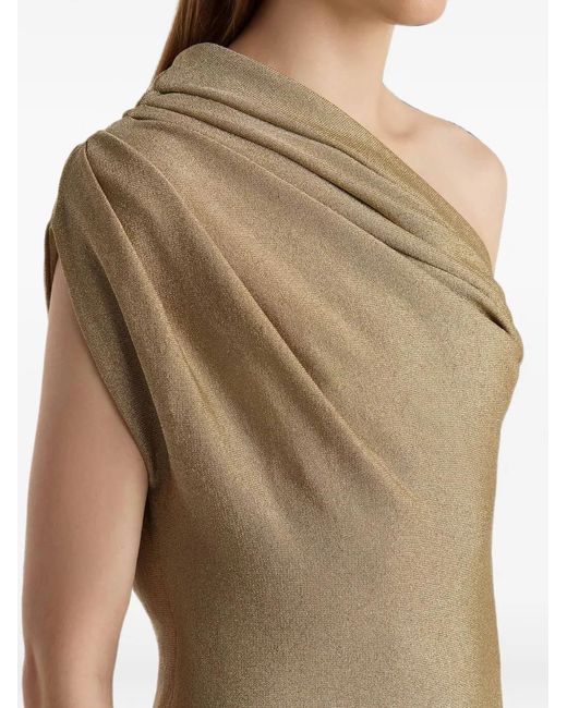 Khaite Natural Coast Draped Midi Dress