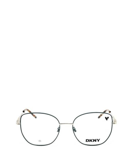 DKNY White Cat-Eye Frame Glasses