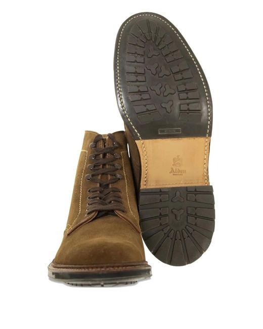 Alden Brown Suede Boots for men
