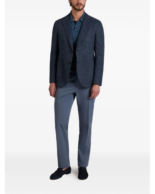 Slowear Blue Mélange-Effect Blazer for men