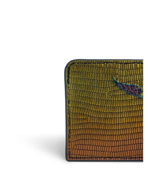 Porte-cartes métallisé à logo appliqué Zadig & Voltaire en coloris Natural