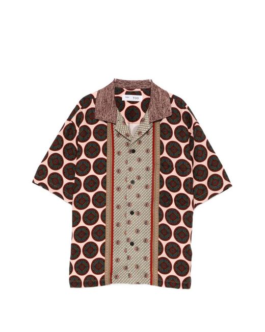 TOGA TOO Pink Printed Short-Sleeves Shirt