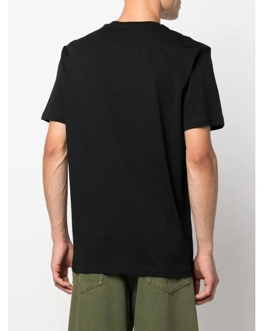 Moschino Black Slogan-Print Short-Sleeve T-Shirt for men