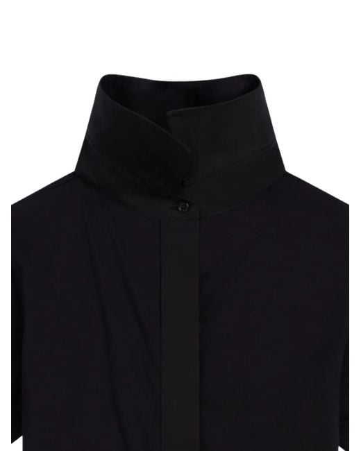 Givenchy Black T-Shirt With Poplin Collar