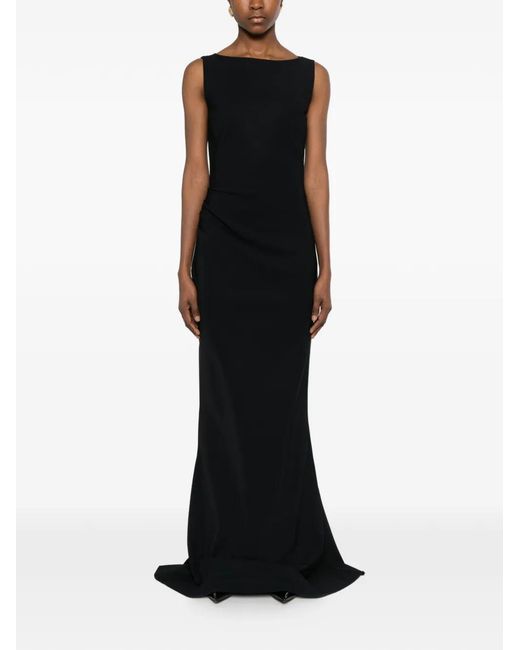 La Petite Robe Di Chiara Boni Black Cowl-Neck Maxi Dress