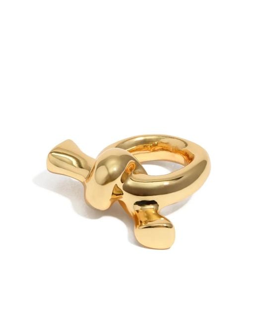 Bimba Y Lola Metallic Knot Scarf Ring