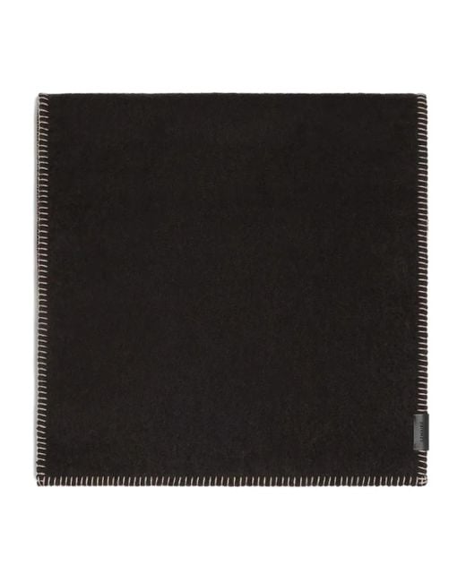 Lemaire Black Schal mit Ziernähten