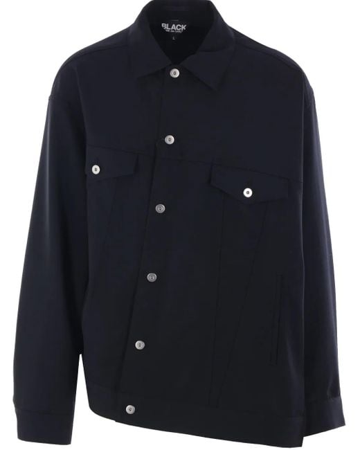 COMME DES GARÇON BLACK ギャバジン ジャケット Blue