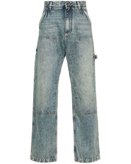 Dolce & Gabbana Blue Mid-rise Straight-leg Jeans for men