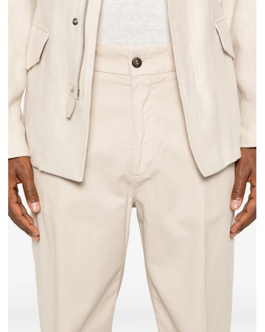 Eleventy White Elasticated-Waist Chino Trousers for men