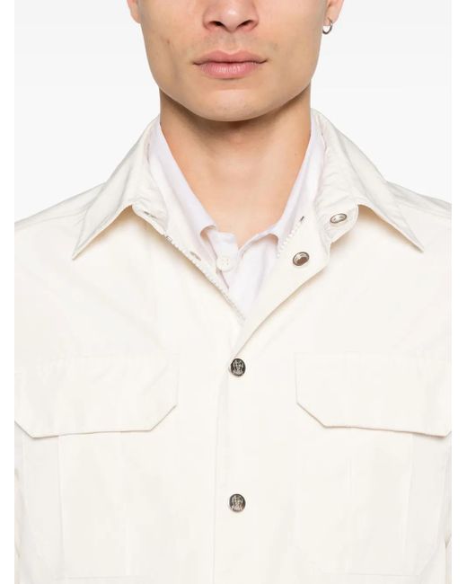 Chaqueta Con Botones Del Logo Brunello Cucinelli de hombre de color White