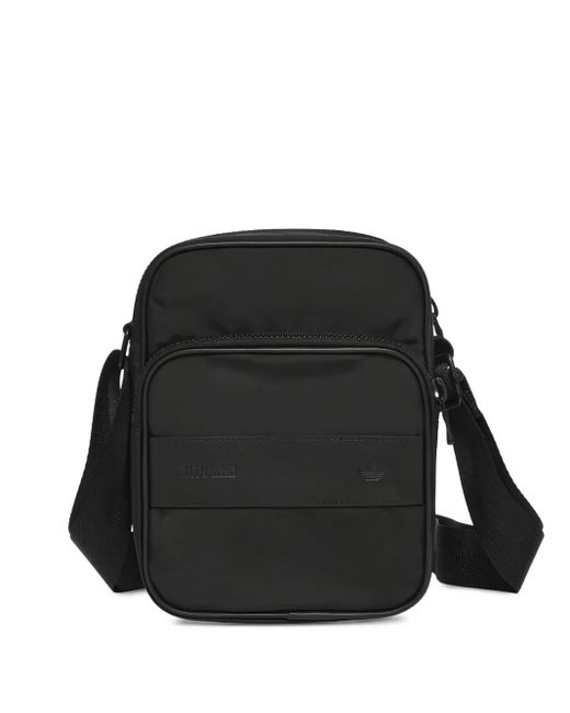 Adidas Black Logo-Embossed Shoulder Bag for men