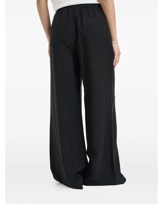Liu Jo Black Linen Blend Trousers