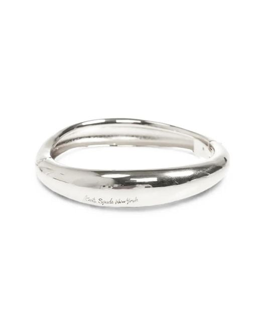 Kate Spade White Polished Hinged Bracelet