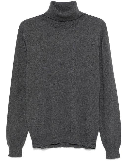 Dondup Gray Fine-Knit Sweater for men