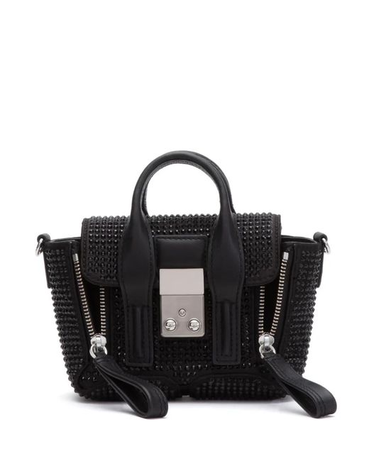 3.1 Phillip Lim Black Pashli Nano Crystal-Embellished Mini Bag