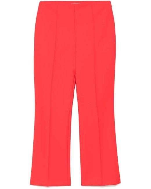 Jonathan Simkhai Red Seam-Detail Trousers