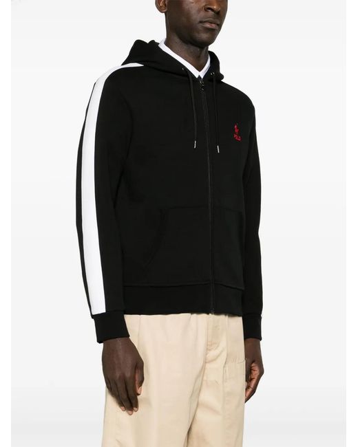 Polo Ralph Lauren Black Polo Pony Zip-up Hoodie for men