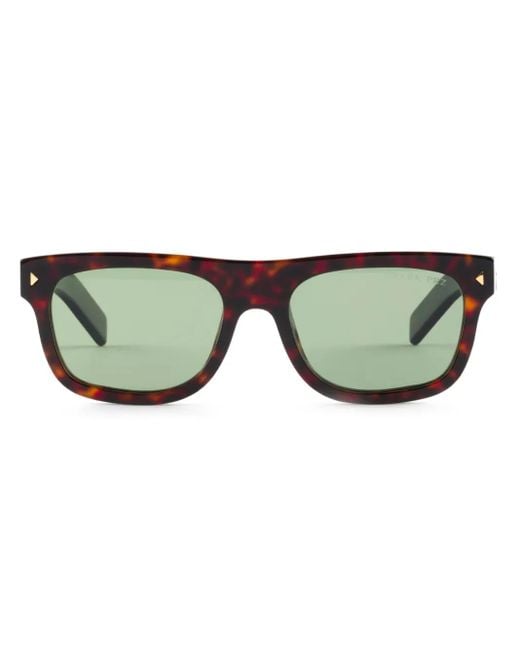 Prada Green Square-Frame Sunglasses for men