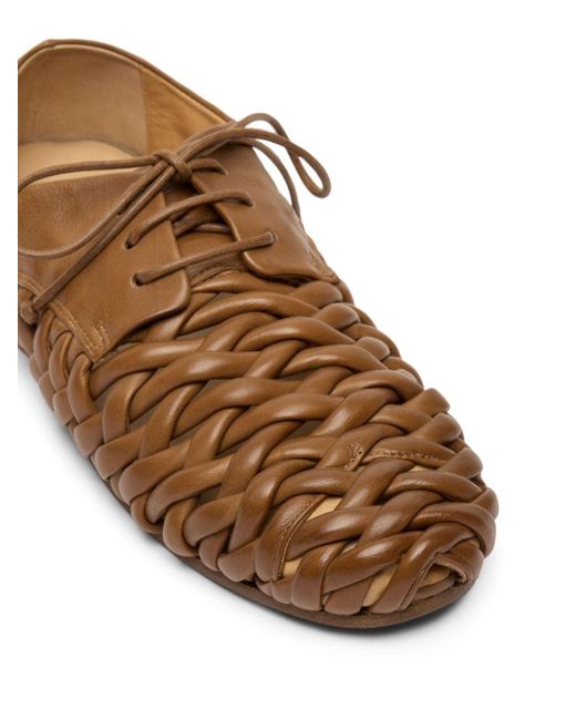Marsèll Brown Derby-Schuhe mit Webmuster