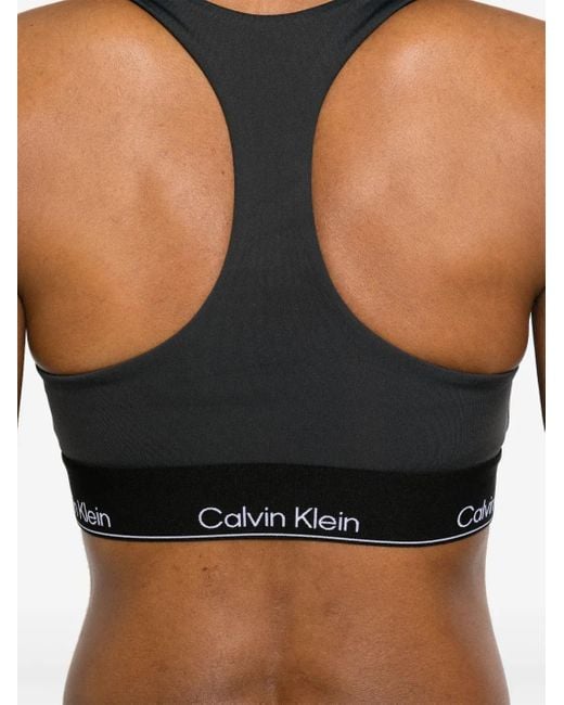 Sports Bra Impact moyen Calvin Klein en coloris Black
