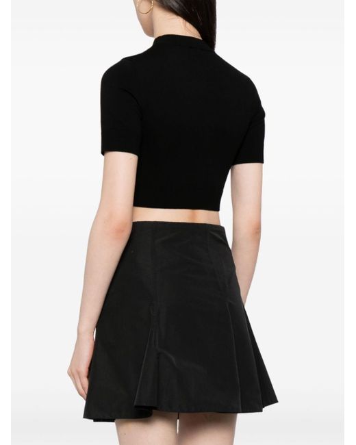Patou Black Cropped-Pullover