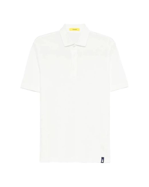 Drumohr White Button-Fastening Polo Shirt for men