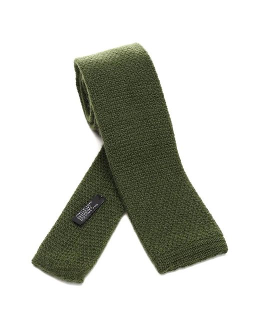 Al Duca D'aosta Green Cravate En Cachemire for men