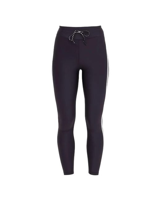 The Upside Blue Oxford Side-Stripe Leggings