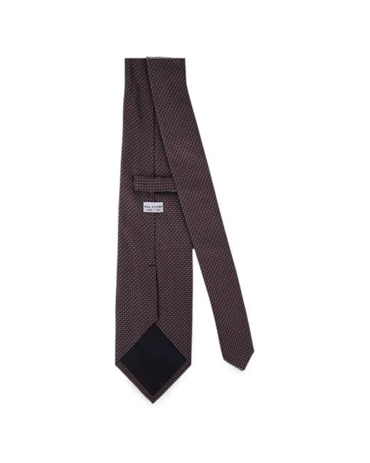 Pal Zileri White Geometric-Pattern Tie for men