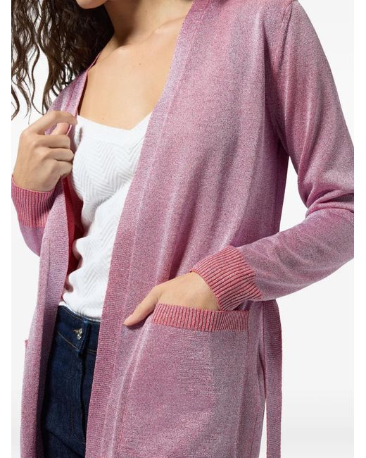 Missoni Vest Met Opgestikte Zak En Ceintuur in het Pink