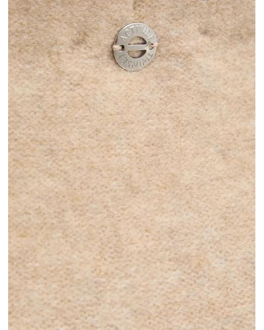 Twinset Natural Faux Pearl-Embellished Mini Skirt