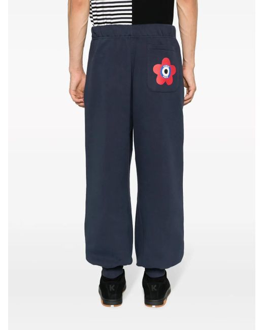 メンズ KENZO フローラル トラックパンツ Blue