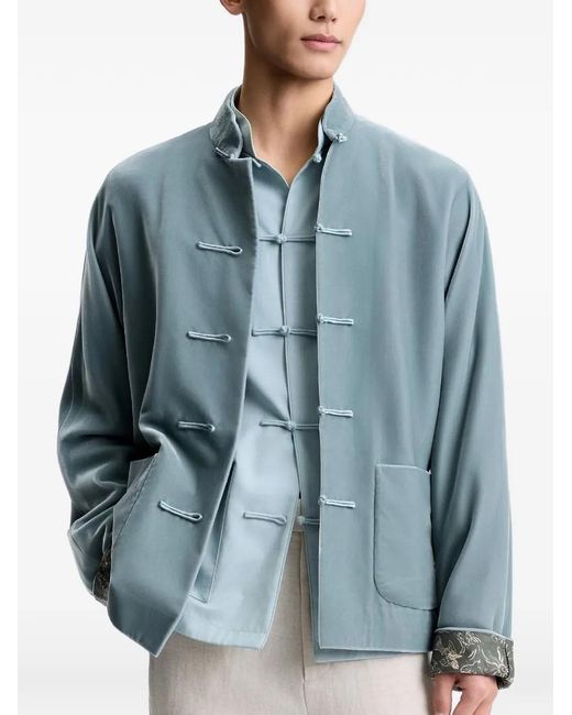 Shanghai Tang Blue Tang Denim Pocket Jacket for men