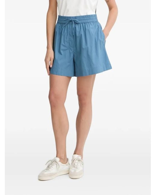 Marc O' Polo Blue Drawstring Elasticated-Waist Shorts