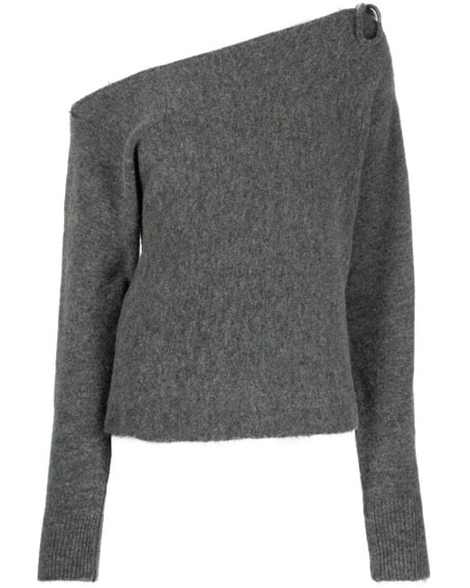 GIMAGUAS Gray Sophia Off-shoulder Jumper