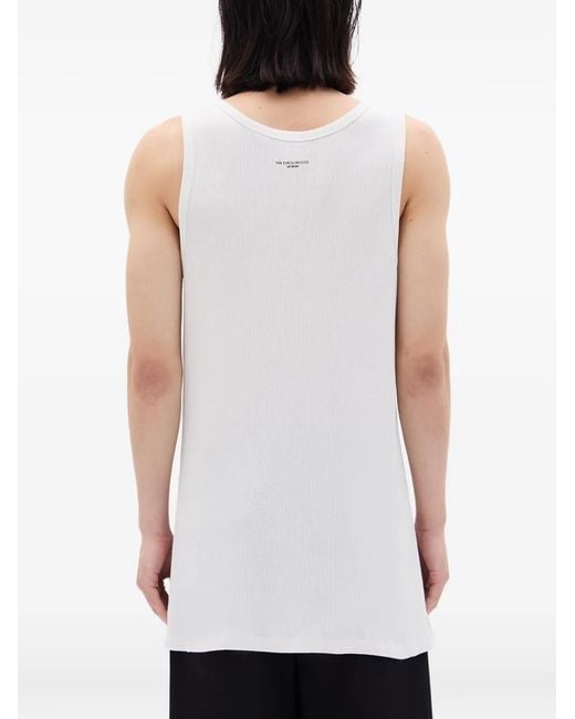 大人気！！　Ann Demeulemeester タンクトップ　ホワイト Ann Demeulemeester メンズ ホワイト Dreams タンクトップ 【公式通販】