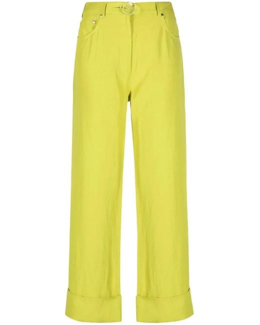 Stella McCartney ハイウエスト ストレートパンツ Yellow
