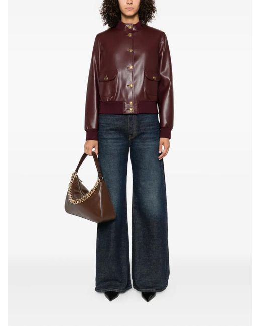 Twinset Brown Button-Fastening Jacket