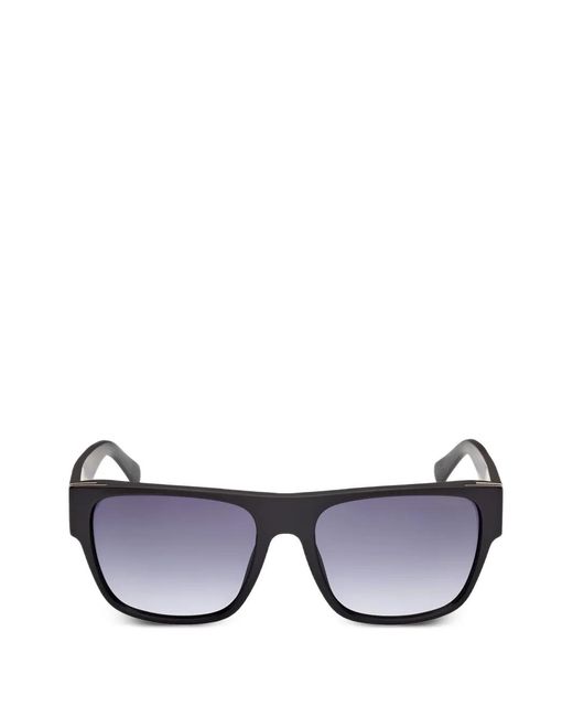 Guess Black Rectangle-Frame Gradient-Lens Sunglasses for men