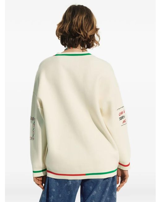 Essentiel Antwerp Natural Peanuts Motif Cardigan