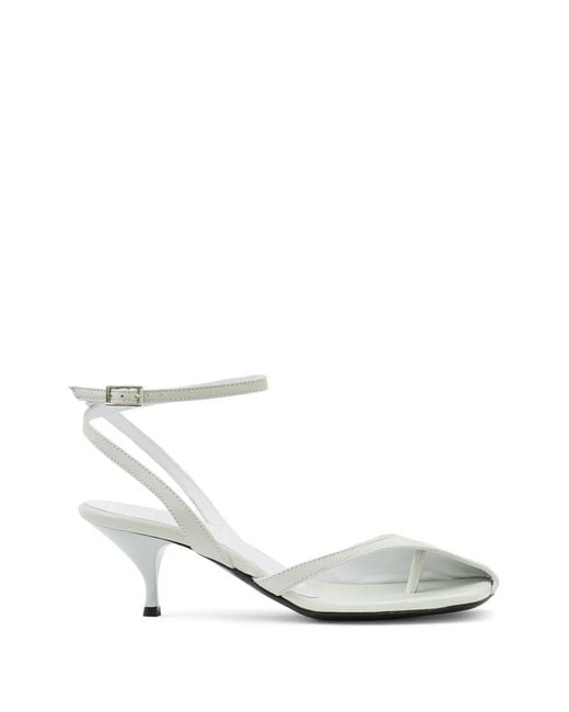 MORSICA White Cut-Out Buckled Sandals
